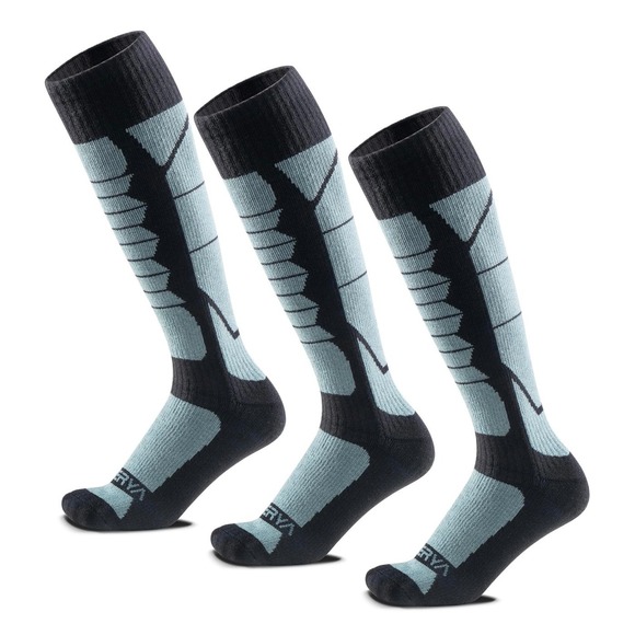 Other - 3 Merino Wool Socks Men Women over calf Winter Thermal Snowboarding Large Blue
